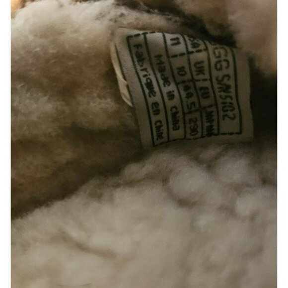 UGG Byron Tan Suede Leather Slippers Loafers  5102 Men’s 11 Leather Sheepskin - Picture 5 of 7